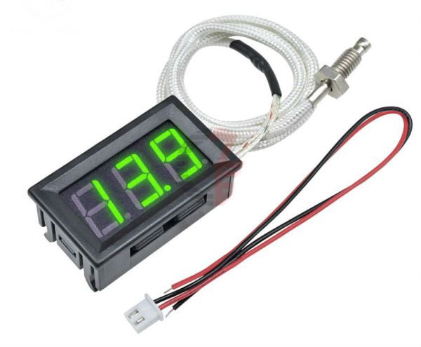 ТЕРМОМЕТР XH-B310 ЦИФРОВИЙ ВБУДОВАНИЙ -30 ~ 800C З ТЕРМОПАРОЮ К-ТИПУ ЗЕЛЕНИЙ 12V