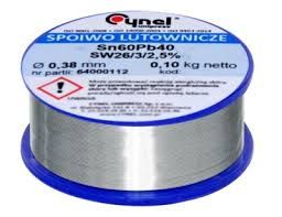 Припой CYNEL (Польша) Solder wire S-Sn60Pb40, flux SW26/3/2,5%  Ø0,38мм 0,1кг