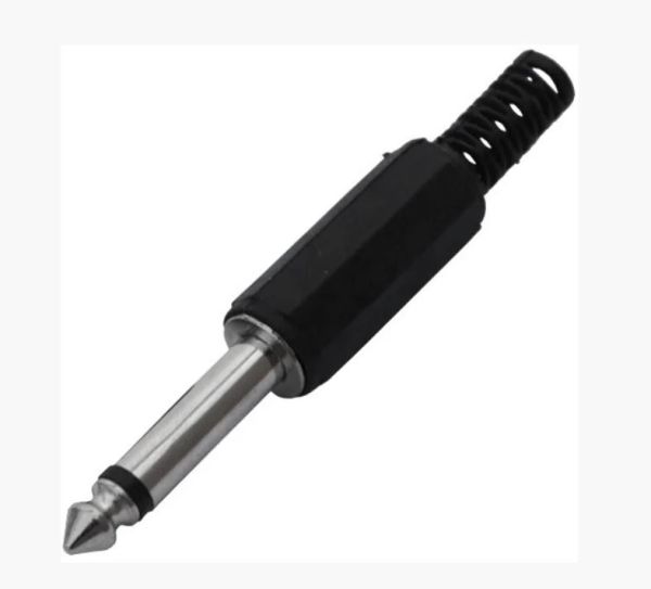 Штекер 6,35 мм моно корпус пластик