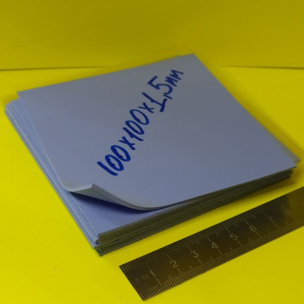 Термопрокладка силиконовая 100*100*1.0MM, 2,0W/M-K синяя
