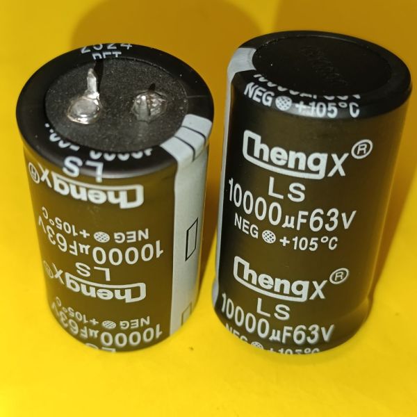 10000мкф 63в електролітичний конденсатор 105°C chengx LS 30*50мм