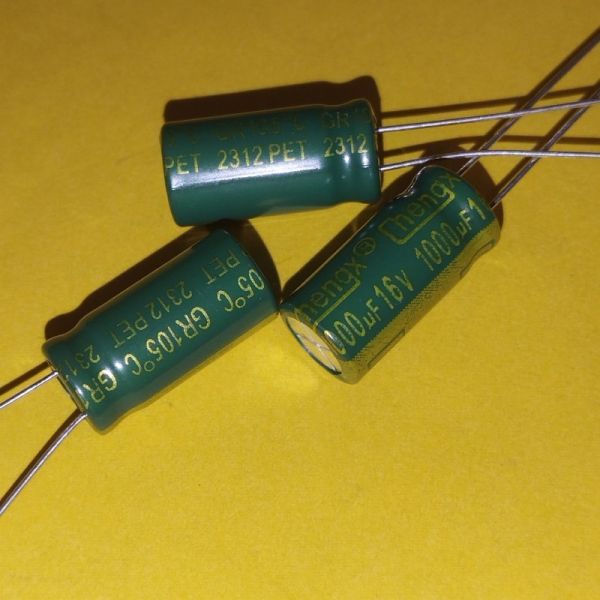 1000mkF 16V 105°C 8*16мм GR конденсатор комп'ютерний електролітичний низький імпеданс low esr chengx