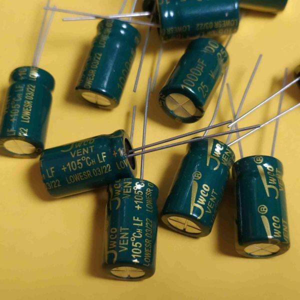 1000mkF 25V 105°C 10*17мм електроліт низький імпеданс JWCO