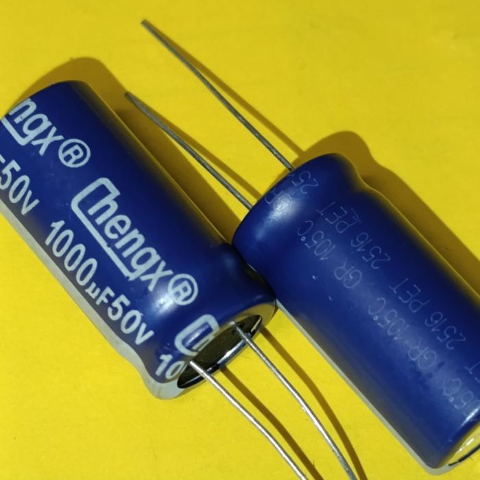 1000мкф 50в електролітичний конденсатор 105°C chengx GR 13*25мм