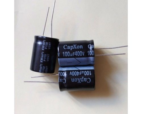 100mkf 400v (105°C) Низькопрофільні <KW> 18*25 Capxon