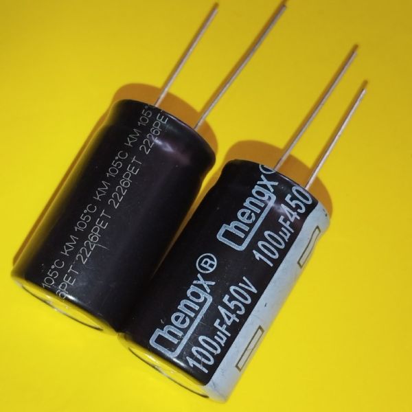 100mkf 450v 105°C електроліт ChengX KM 18*30