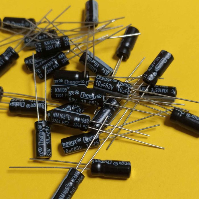 10mkf 63v 105°C електроліт Сhengx KM 5*11