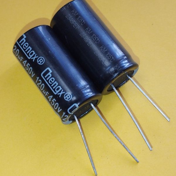 120mkF 450V 105°C  електроліт ChengX KM 18*36