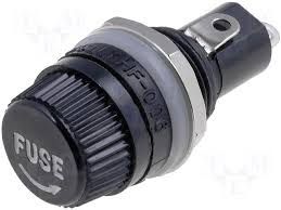 KLS5-254 (5.2x20) 10A,250V аналог ДВП4-2В тримач запобіжника (карболіт)