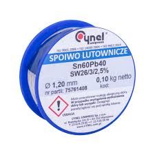 Припой CYNEL (Польша) Solder wire S-Sn60Pb40, flux SW26/3/2,5%  Ø1,2мм 0,1кг