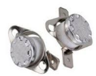 KSD301 16A 250В 240°C термостат(норм/замкн.,горизонт.контакти,рухомий фланець)