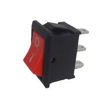 KCD1-102-1 (MRS-102), 3pin, 6A,250V, ON-ON, корпус чорний, клавіша чорна перемикач Daier