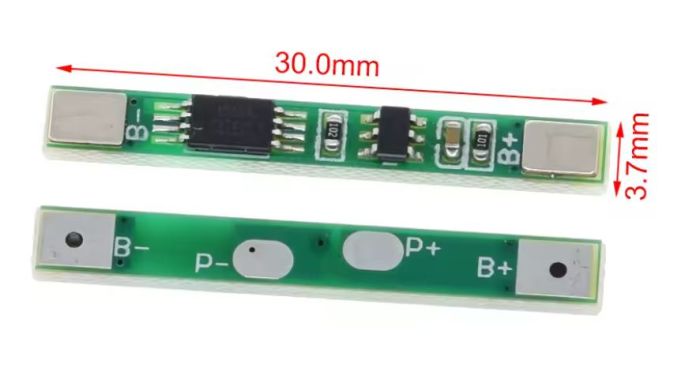 BMS контролер заряду-розряду HX-1S-3,0А одного літій-іонного акумулятора 18650