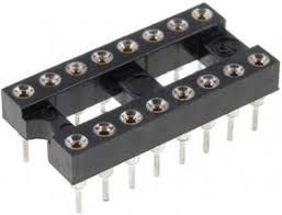 KLS1-217-16-Z-1 (SCSM-16) DIP крок 2.54мм панелька цангова вузька 16 контактів KLS