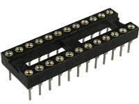 KLS1-217-24-Z-1 (SCSM-24) DIP крок 2.54мм панелька цангова 24 контакта KLS