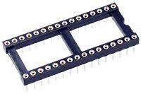 KLS1-217-32-Z-2 (SCLM-32) DIP крок 2.54мм панелька цангова широка 32 контактів KLS