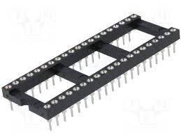 KLS1-217-40-Z-2 (SCLM-40) DIP крок 2.54мм панелька цангова широка 40 контактів KLS