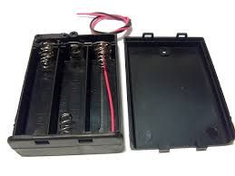 KLS5-808-B, держатель для 3 батарей АА провод 15см. (крышка)
