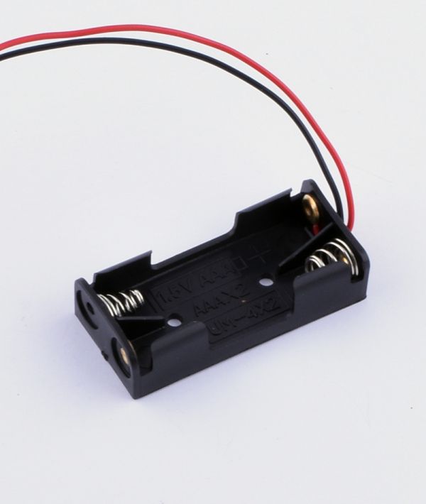 KLS5-818-B, держатель для 2 батареи ААА провод 15см.