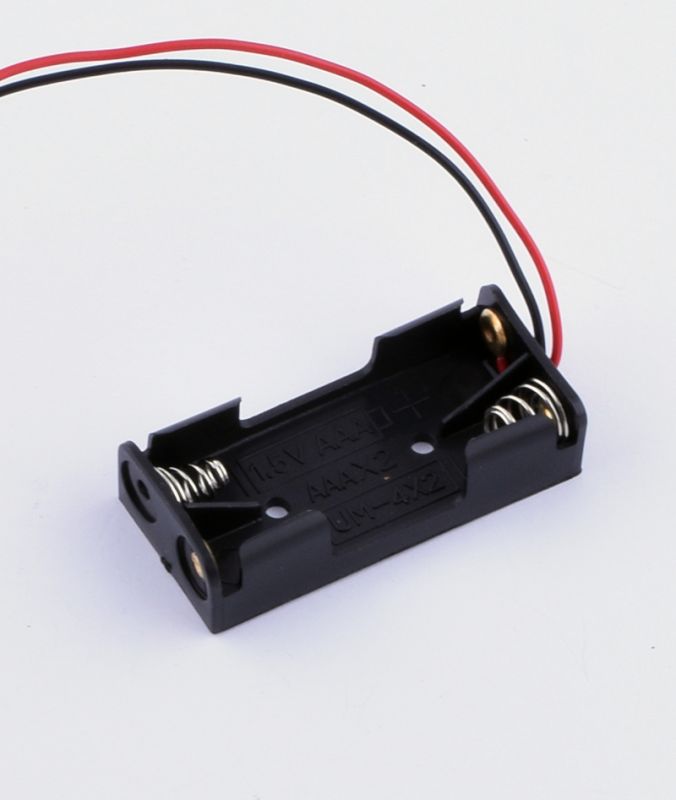 KLS5-818-B, держатель для 2 батареи ААА провод 15см.