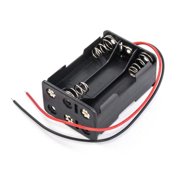 KLS5-825-B, держатель для 6 батареи ААА провод 15см. (вертикаль)