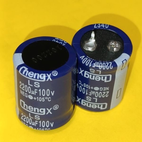 2200мкф 100в 105°C 25*30мм електролітичний конденсатор chengx LS