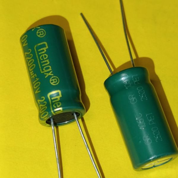 2200мкф 10в електролітичний конденсатор низький імпеданс 105°C chengx GR 10*20мм