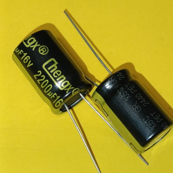 2200мкф 16в 105°C електроліт GR 13*20 ChengX