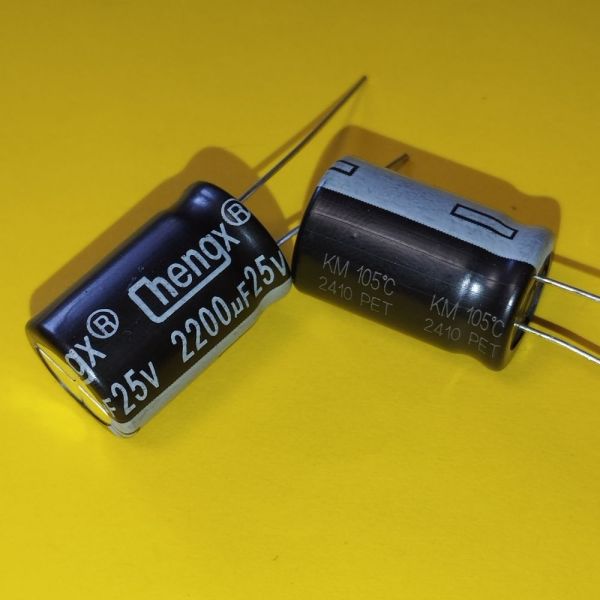 2200mkF 25V 105°C електроліт KM 13*25 ChengX