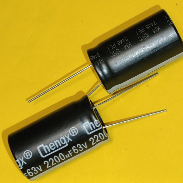 2200мкф 63в 105°C електроліт KM 18*30 ChengX