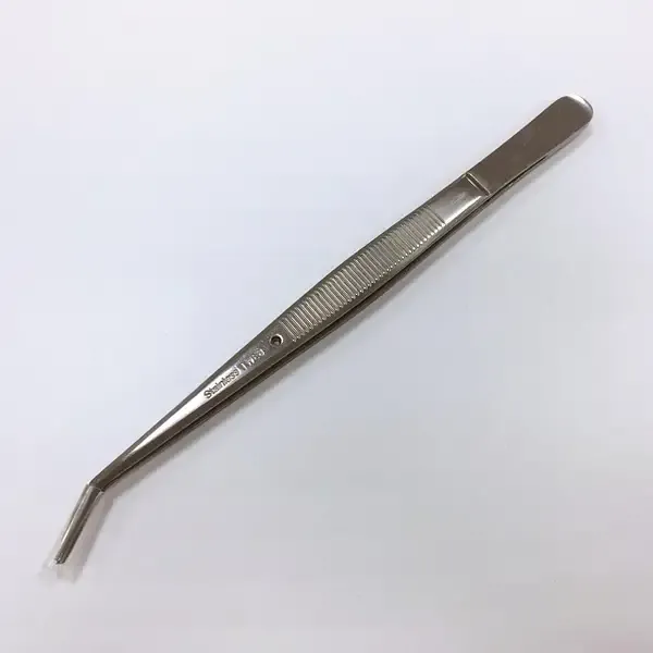 ПІНЦЕТ TWE-6A 155мм ЗАГНУТИЙ з нержавіючої сталі