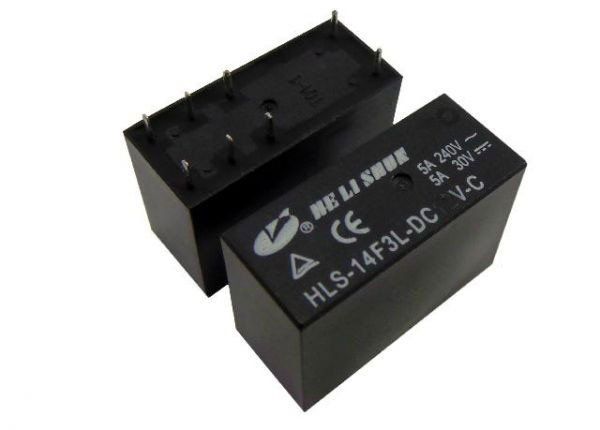 HLS-14F3l- 5VDC-5A-конт.2С реле Helishun