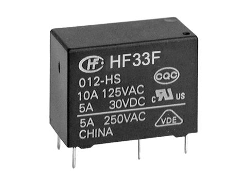 HF33F 12VDC 10А конт.1C реле Hongfa