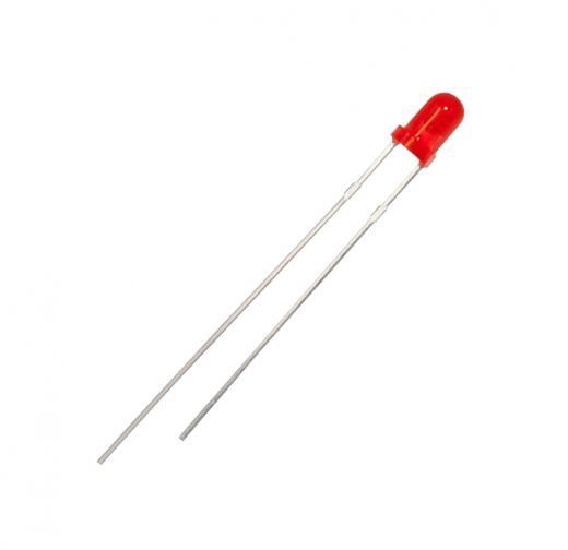 Світлодіод 3мм 3В червоний миготливий 3014LRD-В 60° дифузна лінза