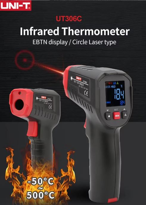 Термометр безконтактний UNI-T UT306C інфрачервоний лазерний -50℃～500℃