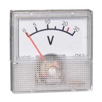 Вольтметр стрілочний 30В Розмір 40х40