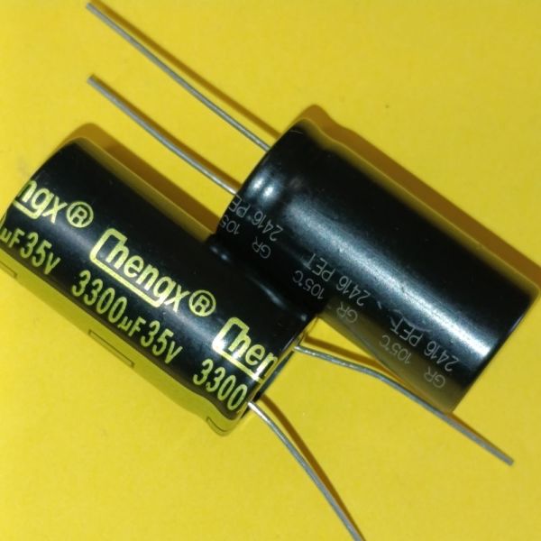 3300мкф 35в 105°C електроліт GR 16*30 ChengX