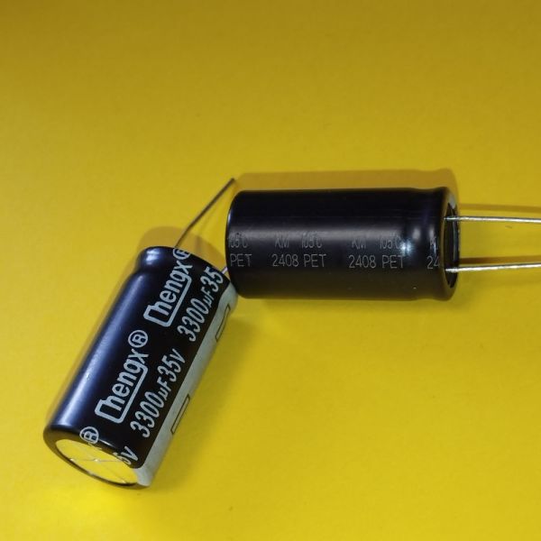 3300mkF 35V 105°C електроліт KM 16*30 ChengX