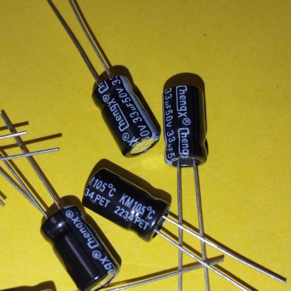 33mkf 50v 105°C електроліт ChengX KM 6,3*11