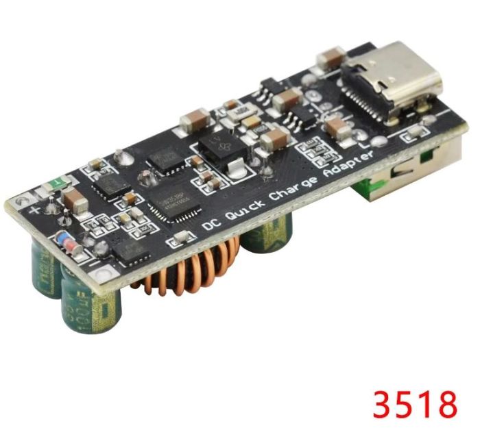Модуль заряджання з підтримкою QC4.0 QC3.0 USB TYPE-C вхід 5-32В 18/24ВТ