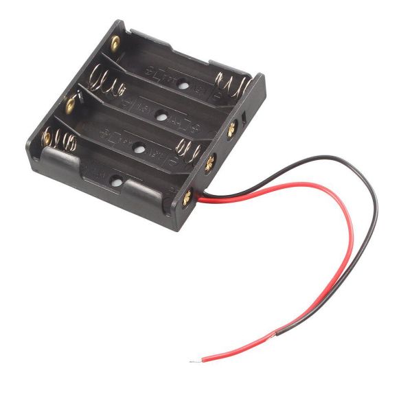 Тримач для 4 батарей АА провід 15см