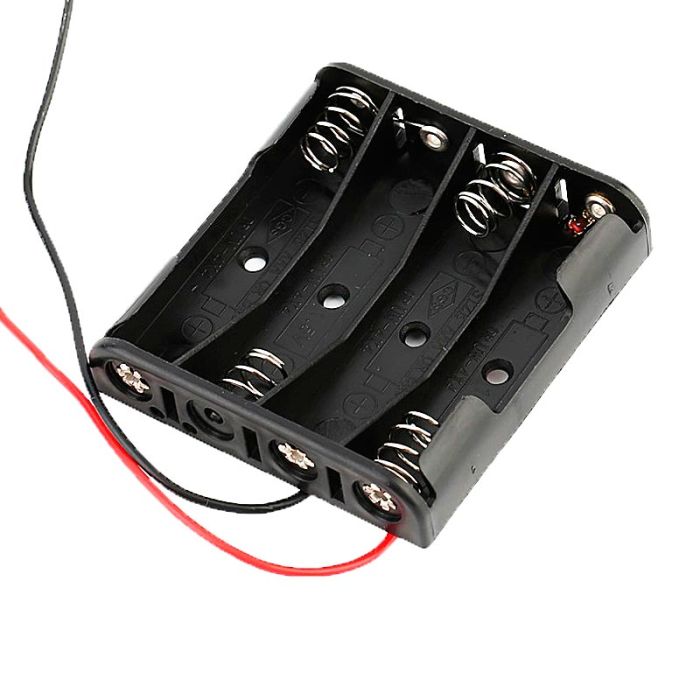 Тримач для батарей 4*AAA плоский із проводами