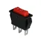 KCD3-103(RS-103-1) 3pin 15A,250V ON-OF-ON черный корпус,клавиша черная,красная переключатель Daier