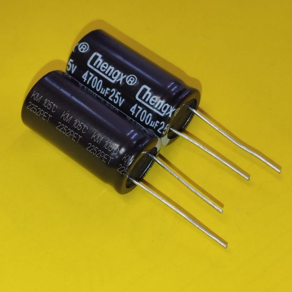 4700mkF 25V 105°C електроліт KM 16*30 ChengX