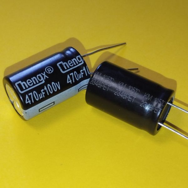 470mkF 100V 105°C електроліт KM 16*25 ChengX