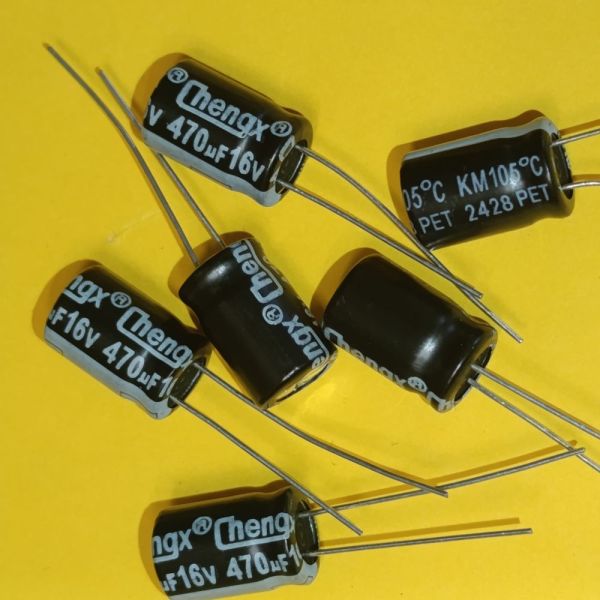 470mkF 16V 105°C електроліт KM 8*12 ChengX