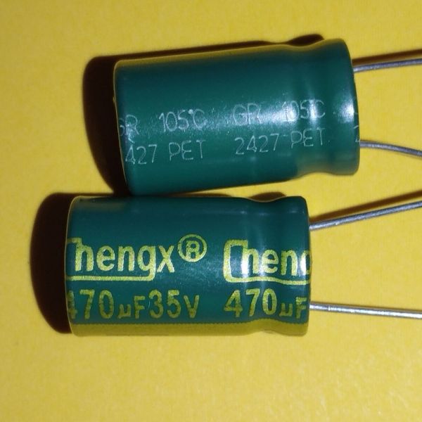 470мкф 35в 105°C електроліт 10*17 ChengX GR