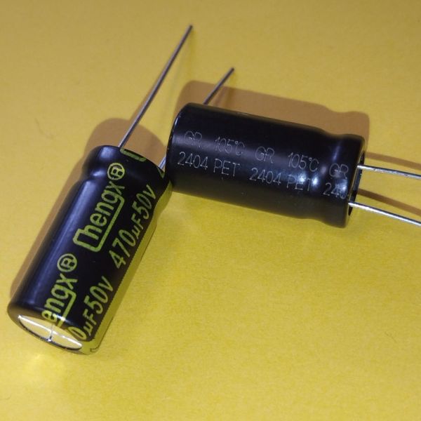 470mkF 50V 105°C електроліт GR 10*20 ChengX