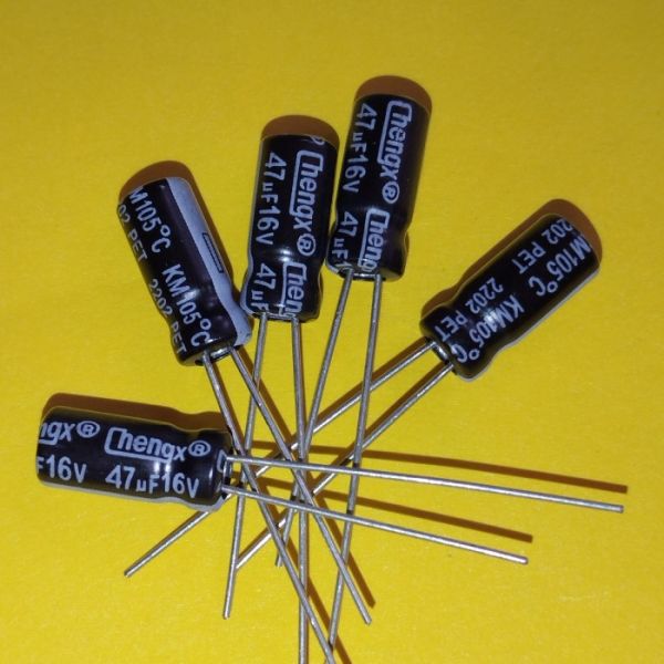47mkf 16v 105°C електроліт ChengX KM 5*11