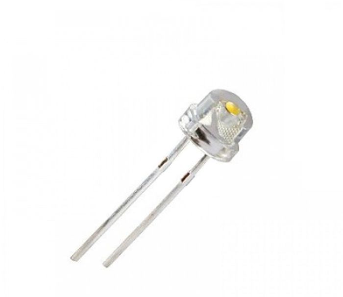 Світлодіод 4.8мм 3В червоний 4813URC 700мкд 120° прозора лінза